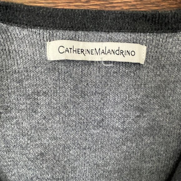 Catherine Malandrino Long Gray Duster Cardigan Sweater-Large - Picture 2 of 7